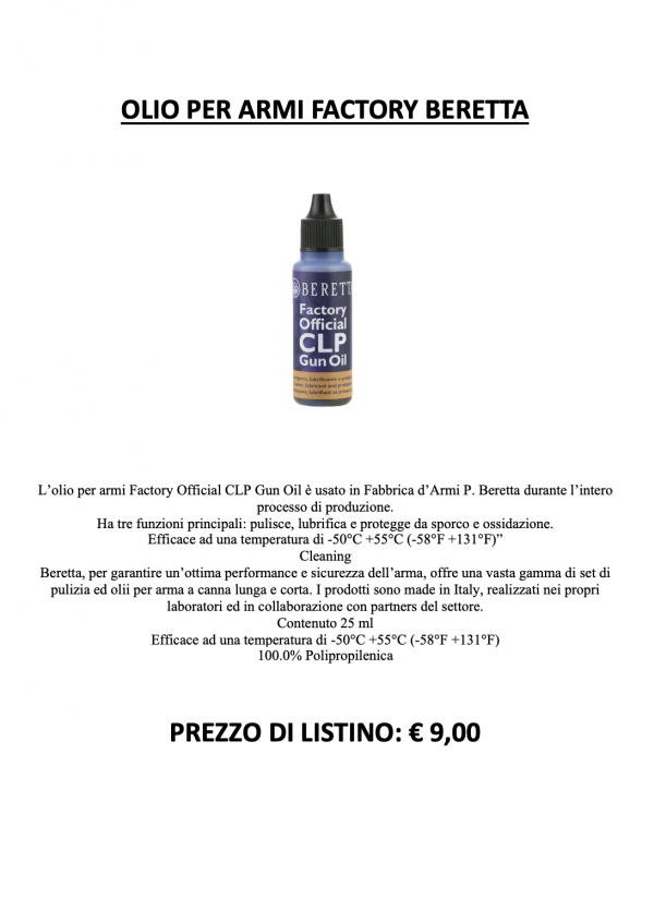 PROTECH GUNS olio PTFE per la manutenzione delle superfici esterne PROTECH GUNS olio PTFE per la manutenzione delle superfici esterne