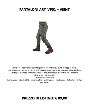 VIENT - Pantalone Vient Softshell VP01 New Verde/orange